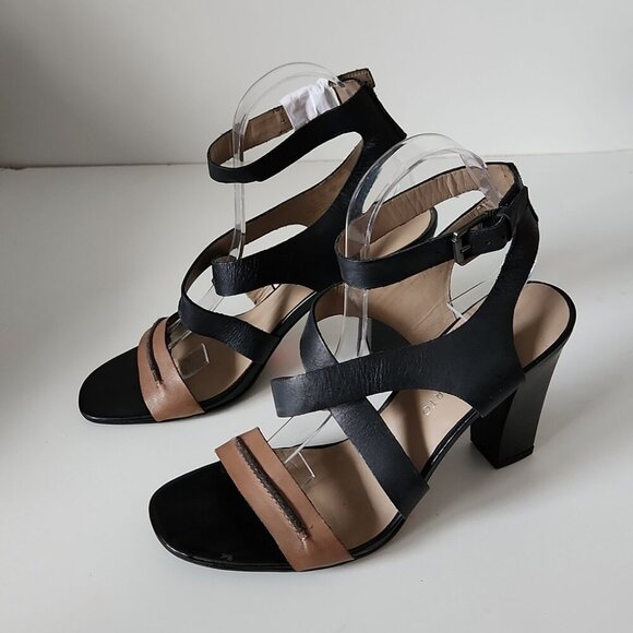 Franco Sarto Black and Brown Heels - Picture 1 of 6